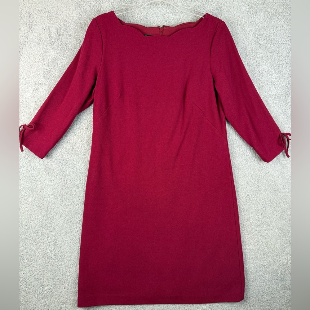 Talbots Berry Pink Midi Sheath Dress